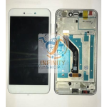 VETRO DISPLAY LCD TOUCH SCREEN + FRAME PER HUAWEI ASCEND P8 LITE 2017 BIANCO