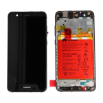 VETRO DISPLAY LCD TOUCH SCREEN + FRAME + BATTERIA ORIGINALE HUAWEI P10 LITE NERO WAS-LX1A SERVICE PACK